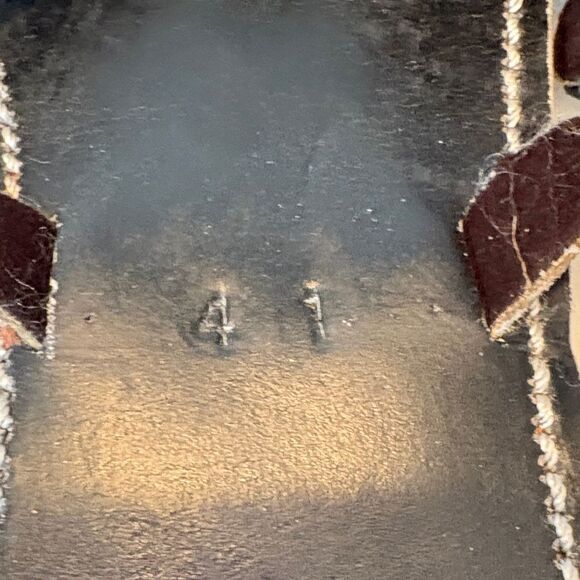 Sandals Shoes Black Floral Beaded Leather Women's Sandals - Picture 8 of 11